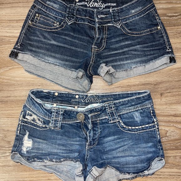 Vanity Jean Shorts Bundle sz 25 - Picture 2 of 6